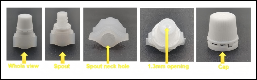 Characteristic of plastic spout with doypack cap (HL013W)